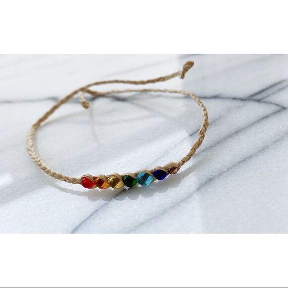 NWOT HANDMADE IN NANTUCKET Beaded Anklet/Bracelet - Picture 2 of 3